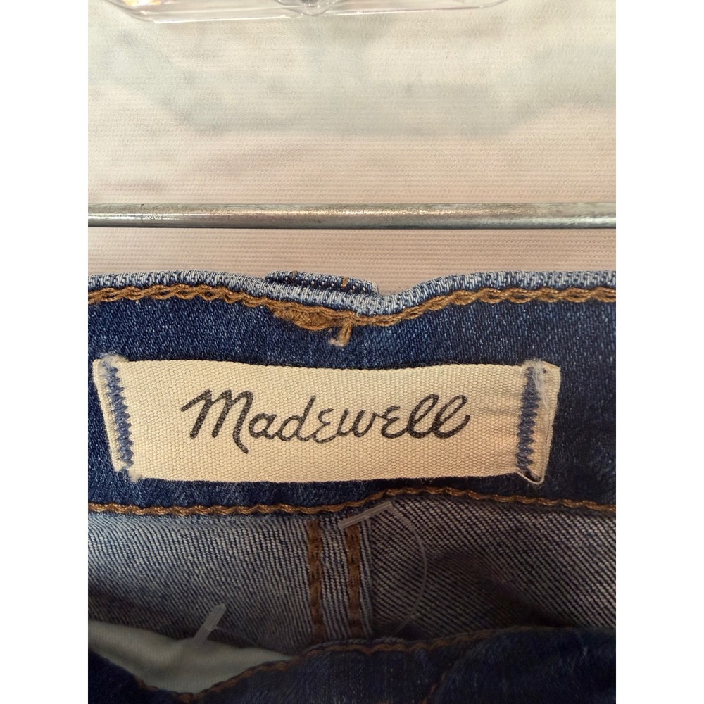 Madewell Cali Demi-Boot Jeans Raw Hem Medium Wash Blue Size 29 cropped - Picture 3 of 10